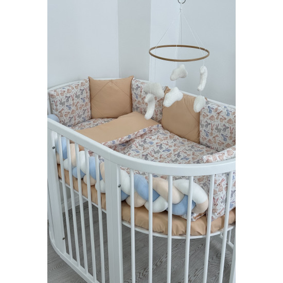 Kokvilnas gultas veļas komplekts "Bunnies Peach"
